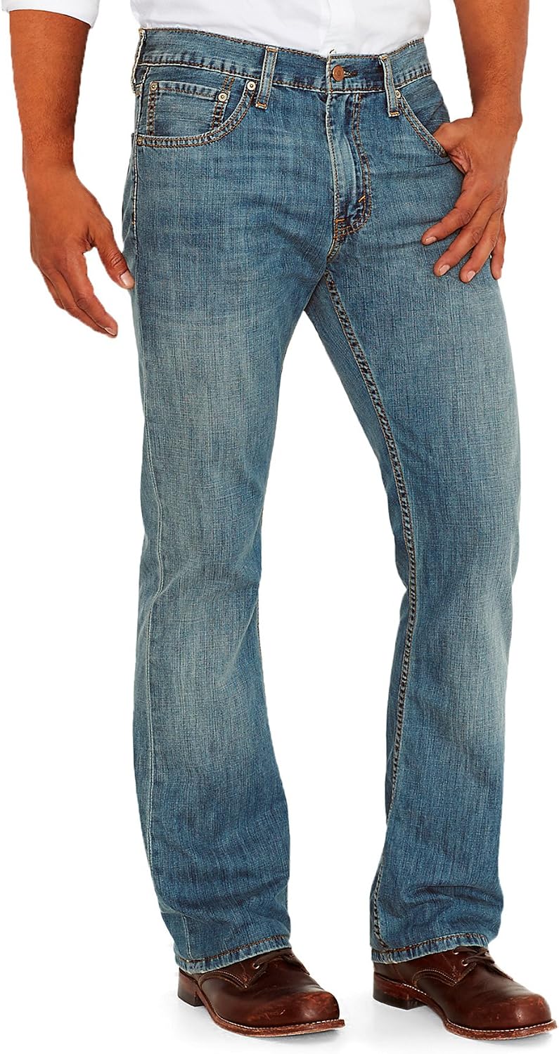Men Slim Bootcut Jeans