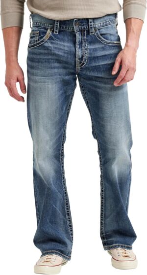 Men Relaxed Fit Straight Leg Jeans